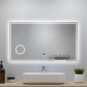 Specchio Da Bagno A LED 40,6x61 Cm – Luci Regolabili, Anti-appannamento, Impermeabile IP44, Con Memoria, Per Trucco E Lavabo - 4