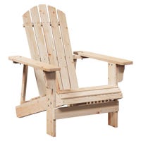 FAR - Chaise de jardin Adirondack avec pouf Bois de sapin solide FAR - Chaise de jardin Adirondack avec pouf Bois de sapin solide