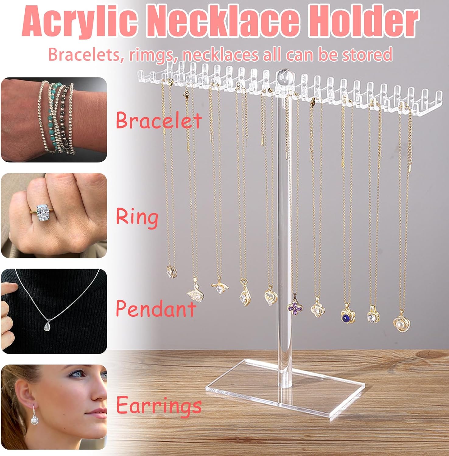 Support Porte-bracelets En T - Organisateur Présentoir Pour Bijoux (colliers, Bracelets) - Neuf Avec étiquette