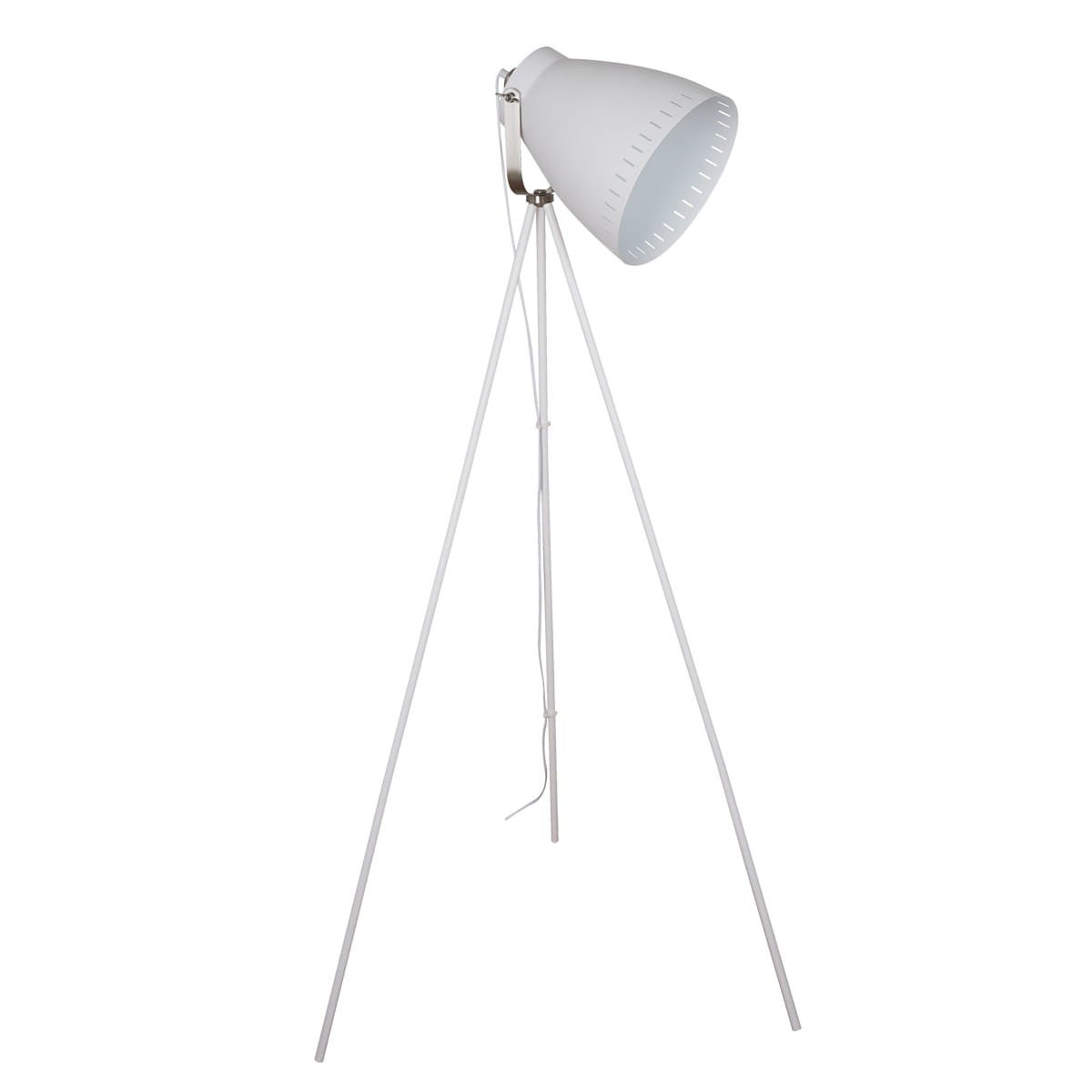 Lampa podłogowa stojąca Franklin biało-srebrna 1xE27x60W wym: 146 x 68 x 68 cm metal Italux