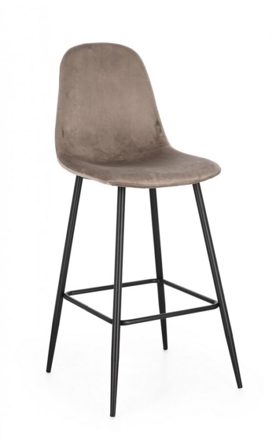 Topsit Ind000014 – High Stool With Ring Foot, PU, Black, 40 X
