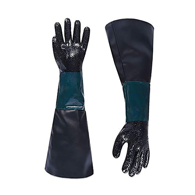 Gants de sablage en caoutchouc ultra résistants, 60 cm, gants pour microbillage, pour cabine de sablage modèle 60, 90, 110, 260, 1, 2