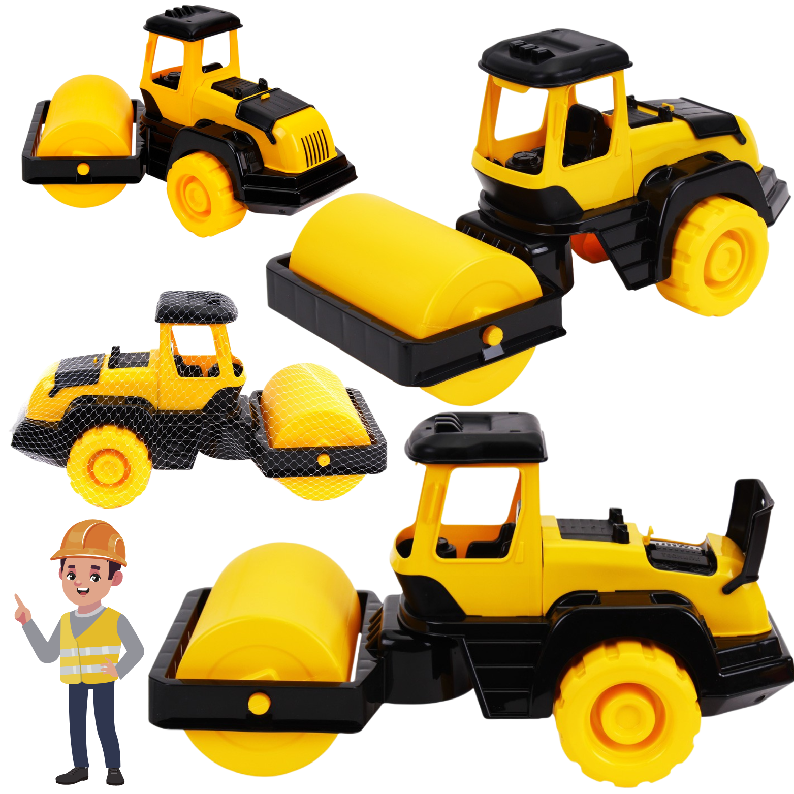 Traktor Walec Drogowy Auto Budowlane Dla Dzieci 7044