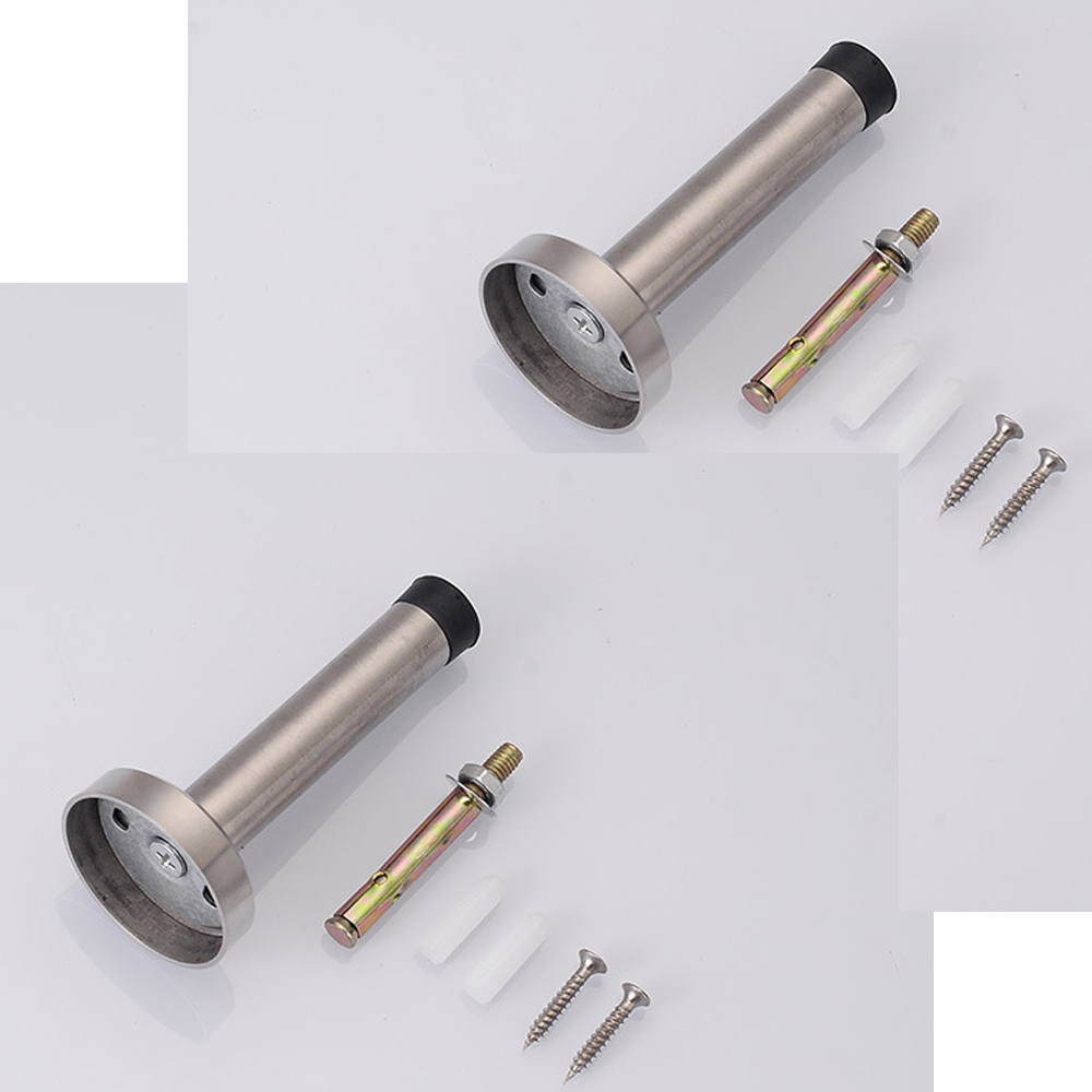 Wytrzymały ogranicznik drzwi do listew przypodłogowych (42,5 x 92,5 mm) - zestaw 2 ograniczników drzwi ściennych - ogranicznik drzwi ściennych