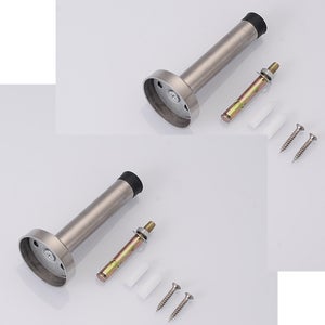 Butée de porte nickel fixation murale ou au sol 26 mm×29 mm