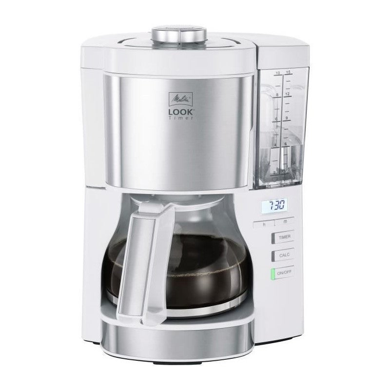 Cafetera De Filtro Melitta Look V Timer | Programable | AromaSelector | Jarra De Vidrio | 10-15 Tazas