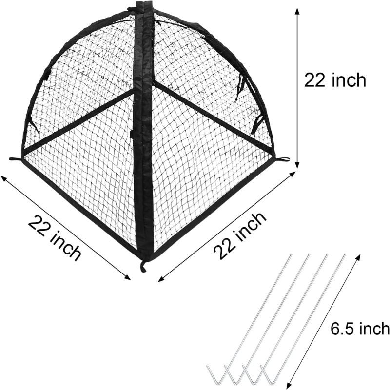 Protection pour fraisiers, 56 x 56 x 56 cm, cage de protection pour plantes empêchant l'intrusion d'animaux, filet de protection, 1 pièce - 2