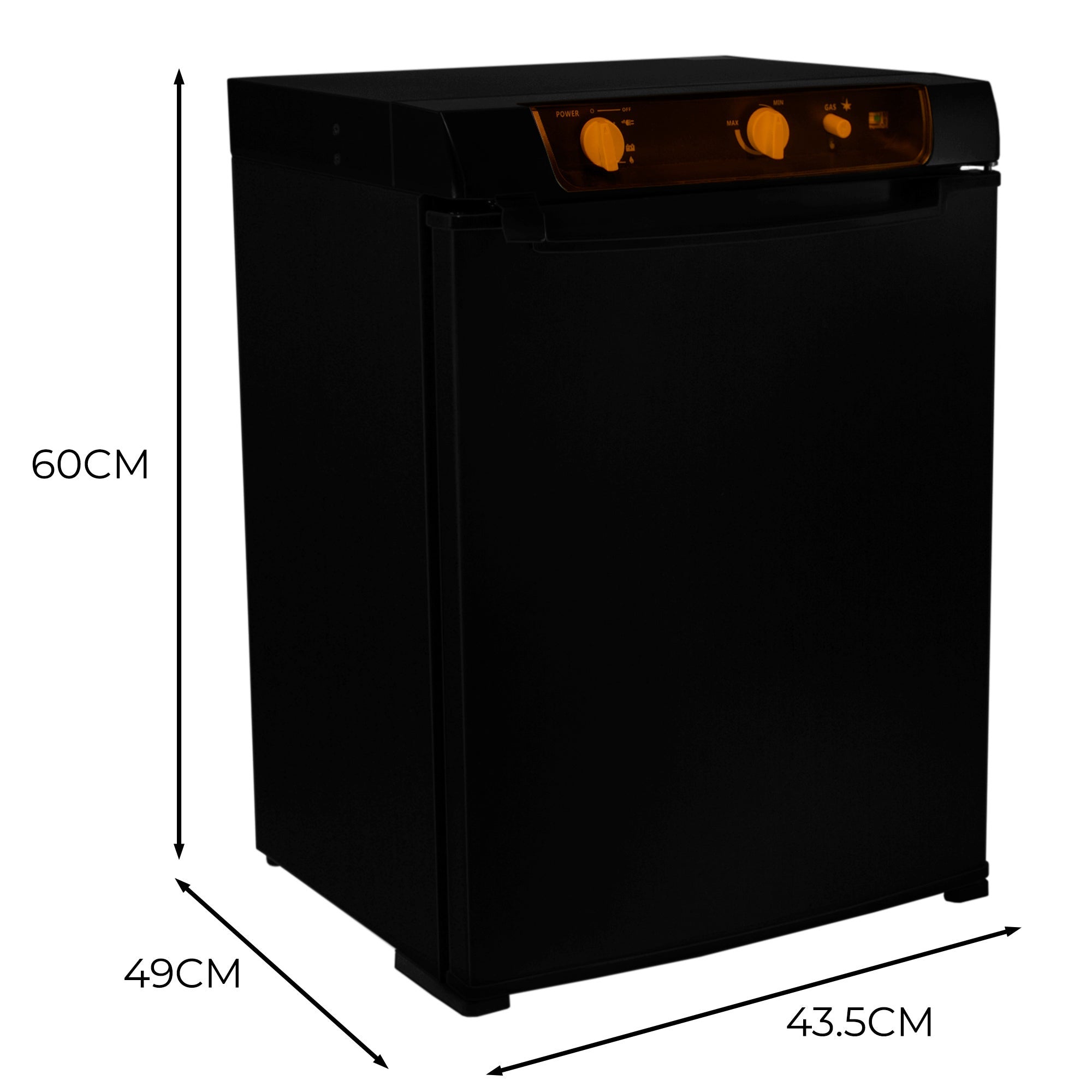 Réfrigérateur Glacière Trimixte 43 L Noir Camping-Car Loisirs Frigo de Camping à Absorption 3 Voies Silencieux - 5