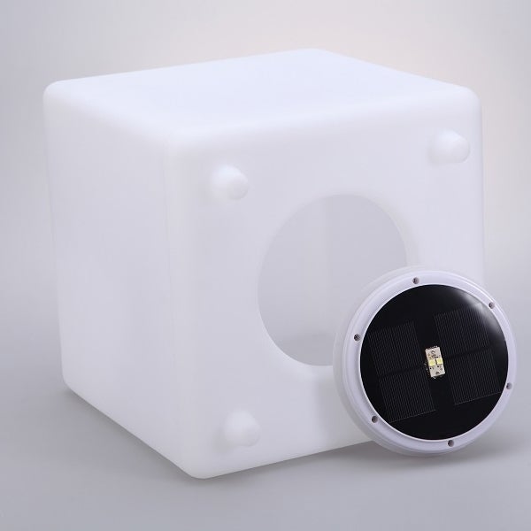 Cube solaire lumineux multicolore CASY Blanc Plastique H30cm - 9