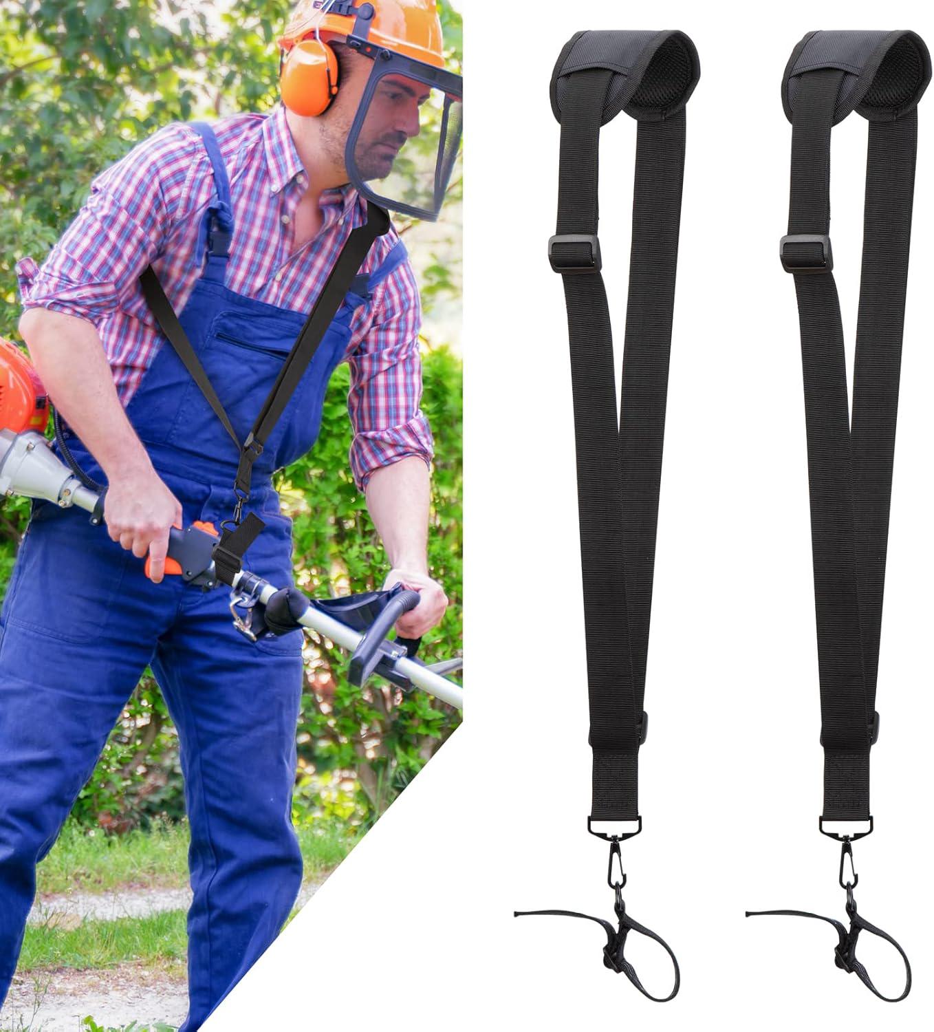 Correas de hombro ajustables - Arnés para desbrozadora con cinturón de nailon resistente para jardinería, compatible con desbrozadoras KM y STIHL FS (
