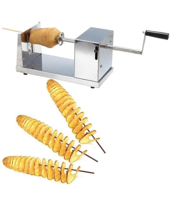 Affettatrice a spirale multifunzione per patate, affettatrice manuale Affettatrice a spirale multifunzione per patate, affettatrice manuale
