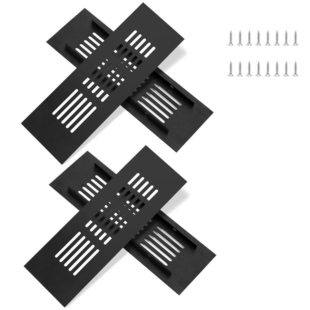 Rejilla Paso De Aire Rejillas De VentilaciÃ³n Rejilla De Ventilación De Aluminio 480x80mm - Negro Rejilla De Ventilacion Rejillas Para Ventilacion De Aire