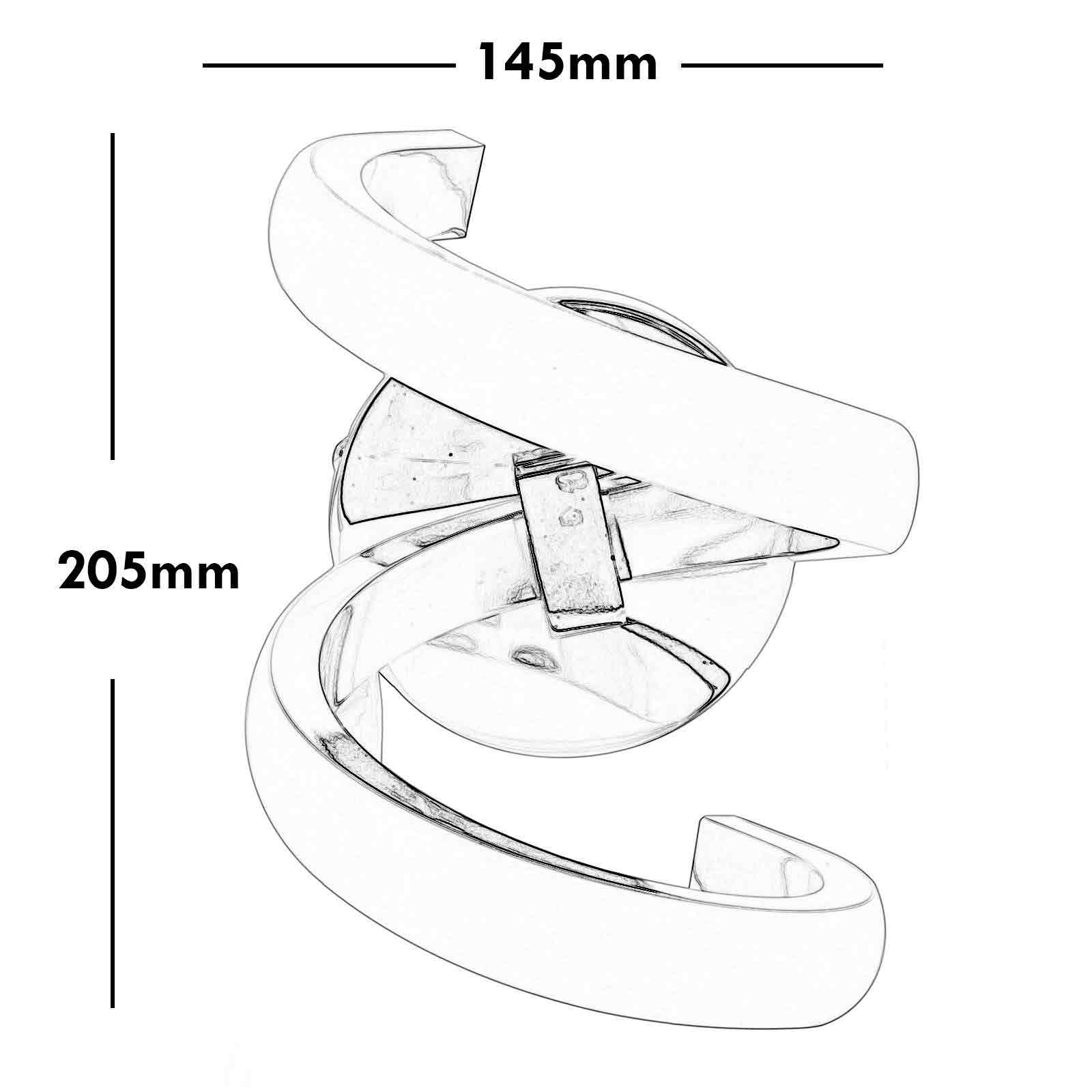 Lámpara de pared LED estilizada lámpara de pared curvada en espiral de 3 pasos 9W salida 72W luz dormitorio 230V COLOR PLATA - 5
