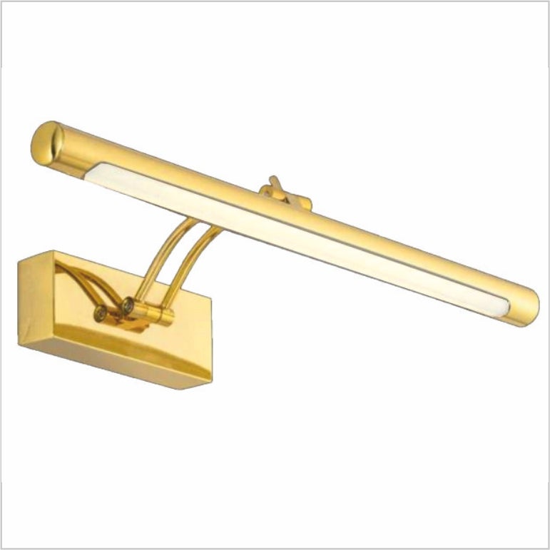 Kinkiet LED do oświetlania obrazów i luster, 6 W, ciepłe światło, jasnozłoty, regulowany. 40 cm
