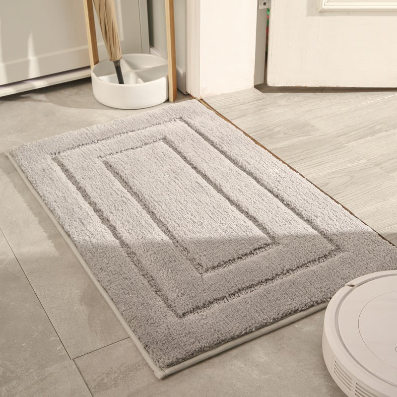 40 x 60 cm tapis de salle de bain antidérapant extra épais - gris anthracite, tapis de salle de bain en microfibre douce, absorban - 5