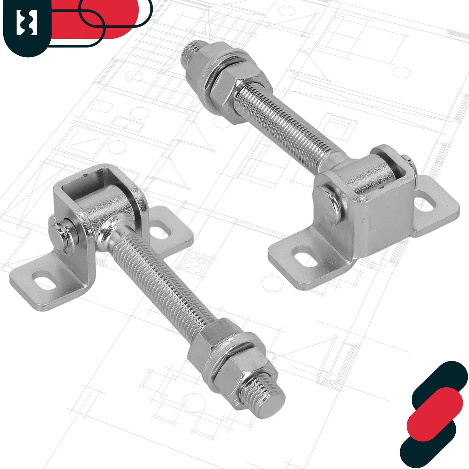 Charnière de portail galvanisées réglable M12 115mm, la solution parfaite pour tout type de portail - KOTARBAU - 6