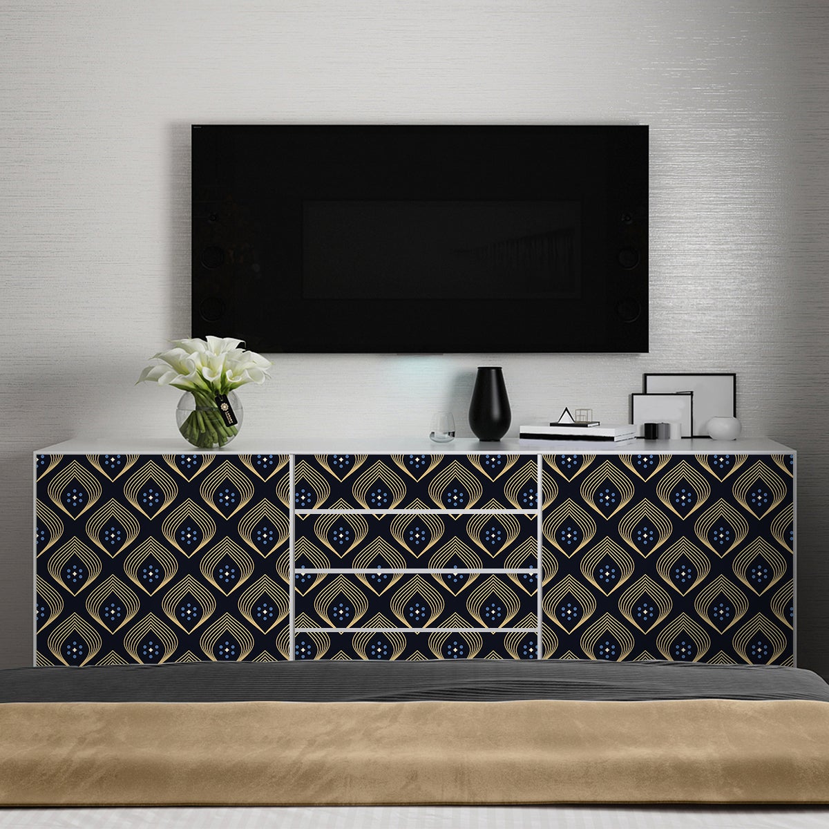 Vinilo muebles escandinavos mattew - adhesivo de pared - revestimiento sticker mural decorativo - 60x90cm - 3