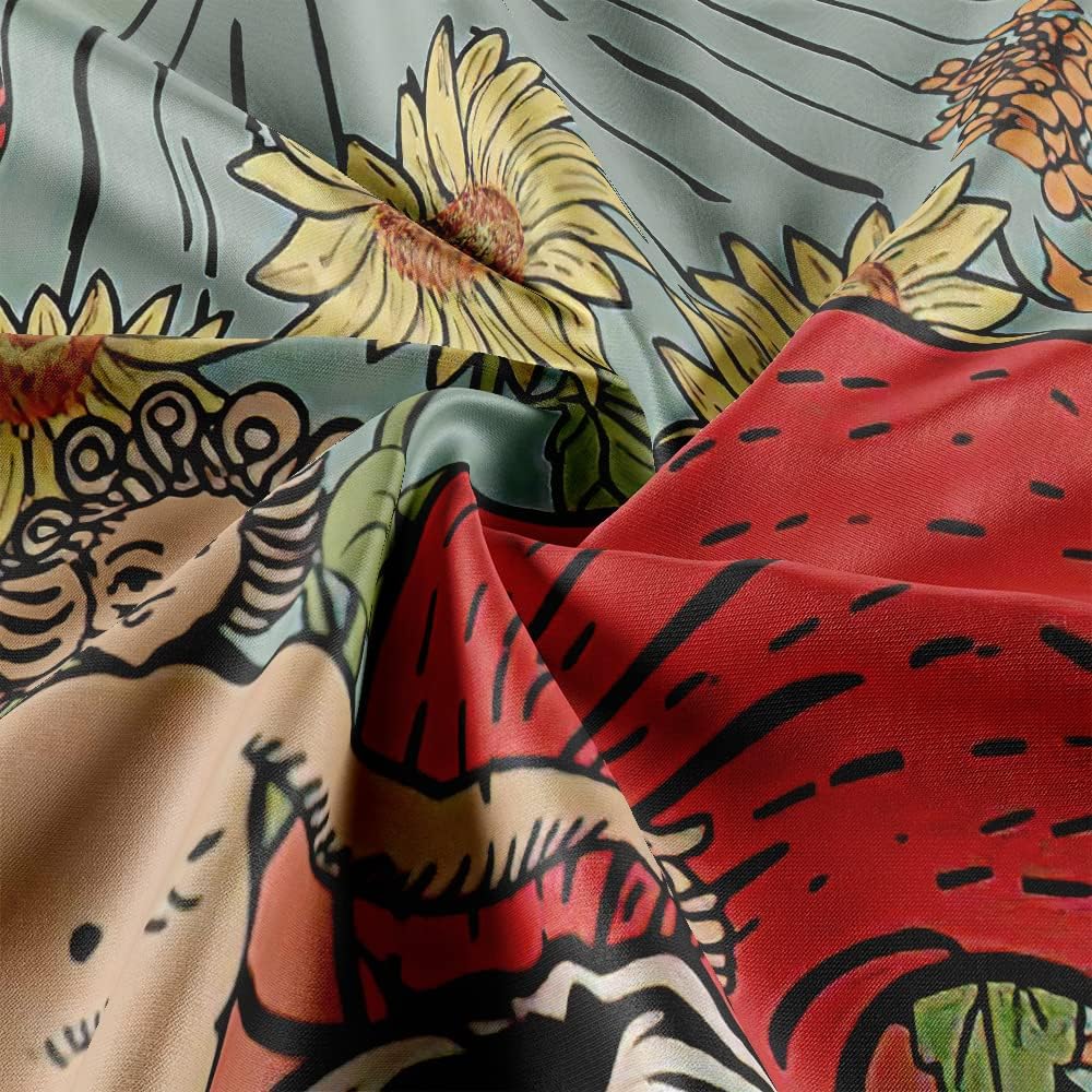 150 x 200 cm Tapisserie Murale Décorative Chambre - Soleil Nature Fleurs Tarot Horoscope Vintage Rétro - 150 x 200 cm Grand - Décoration Panoramique - 5