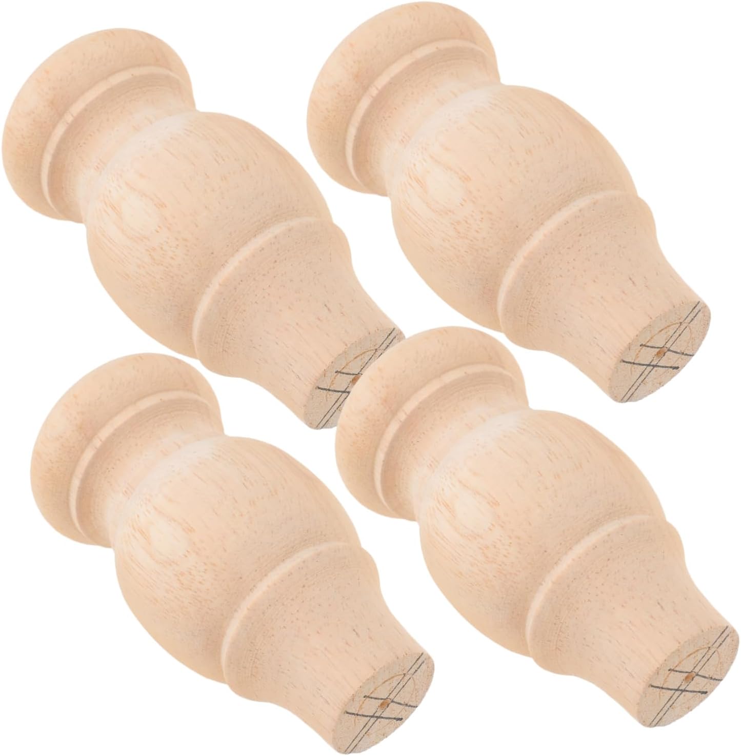 Meuble 4pieces Ronds Bois Massif de Table Basse Canapé de Rechange pour Meubles 4buc