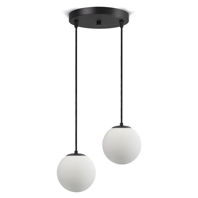 Lampa sufitowa wisząca żyrandol full globe glass 561-ez2 g9 białe kule led