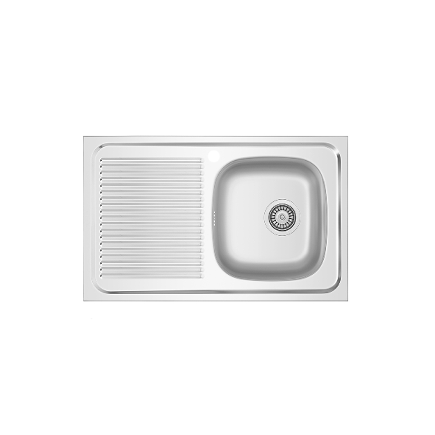 Lavello da cucina in acciaio inox modello LA02 con sgocciolatoio a ...