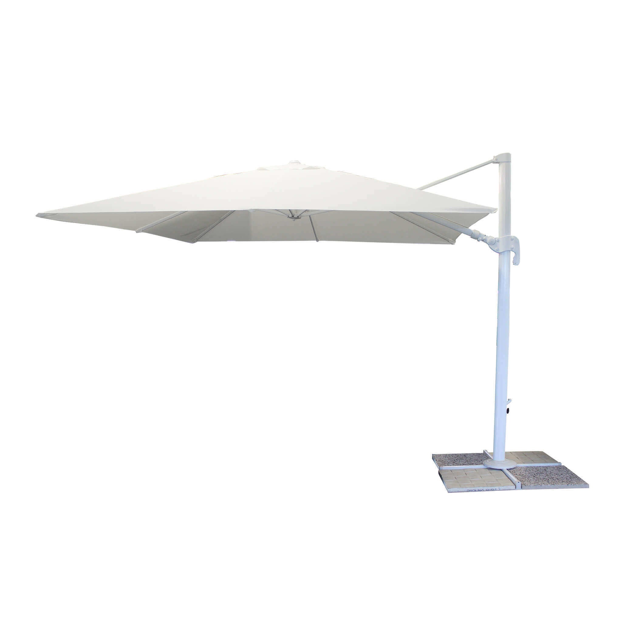 Ombrellone da giardino 2 5X2 5 con telo in poliestere Ecrù palo Tortor