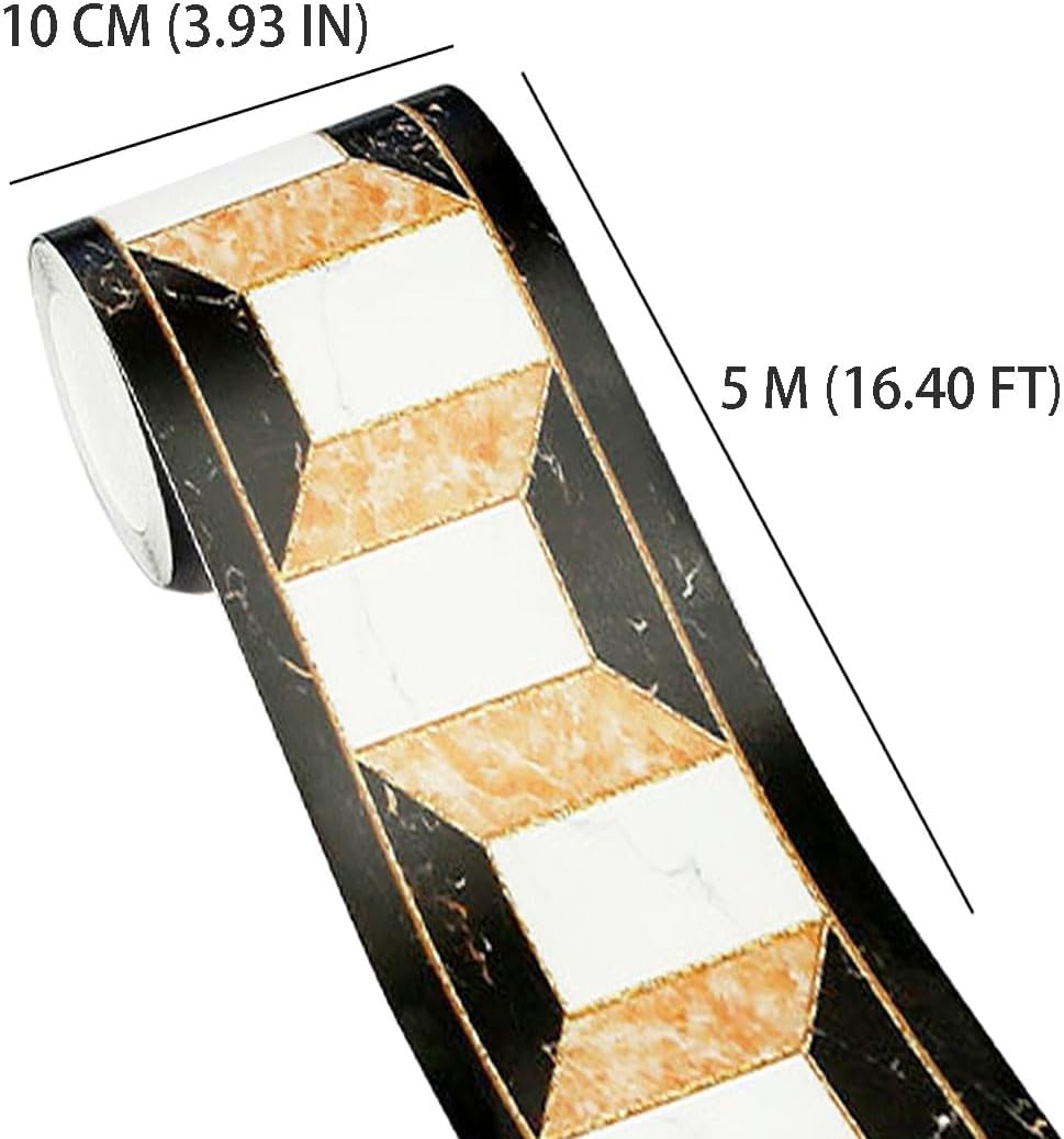 Cenefa de PVC con diseño geométrico moderno para pared - Adhesivos decorativos para azulejos de cocina - 3