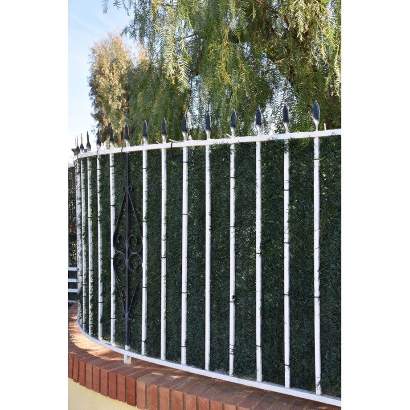 Siepe artificiale standard a foglia larga con 90 stecche. 1,5 x 3 metri. Oscuramento 85% - 2