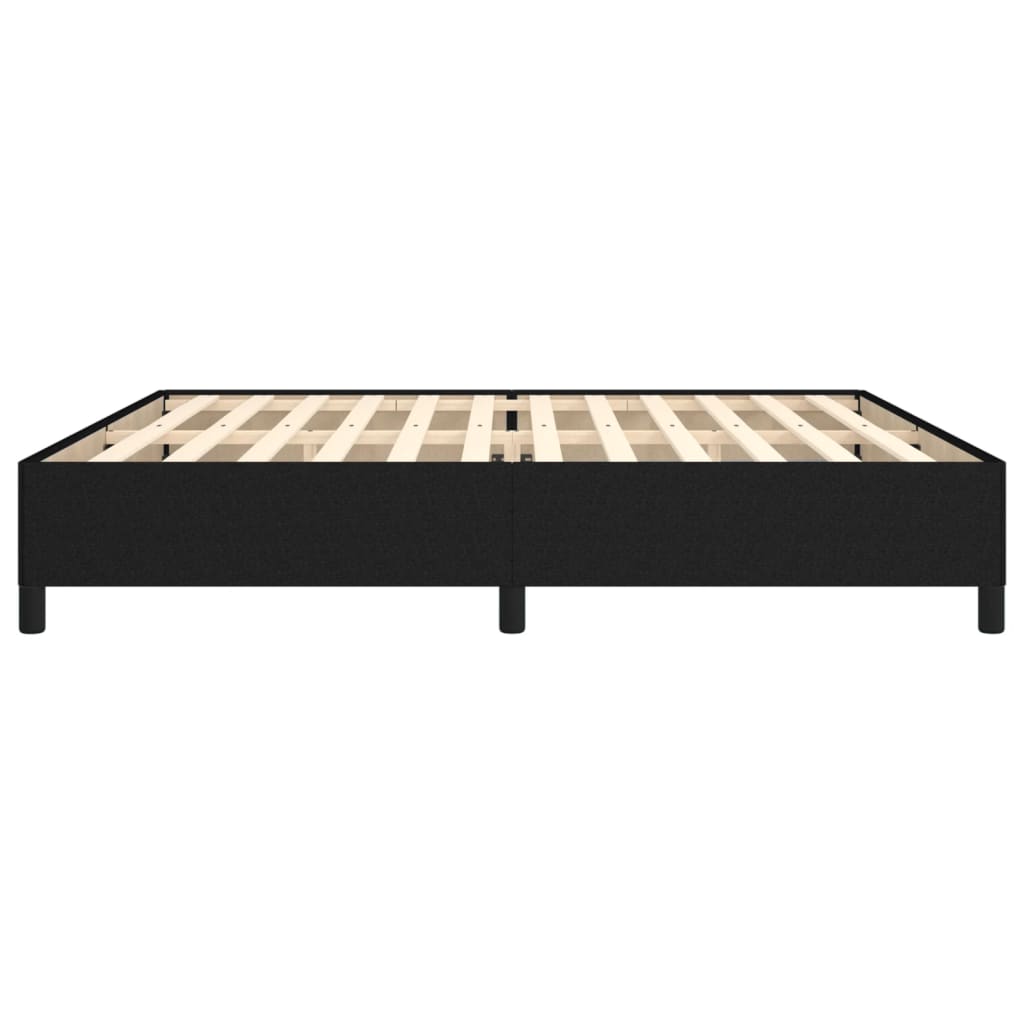 Cadre de lit sans matelas, tissu noir, pour la chambre, 200 × 200 cm - 6