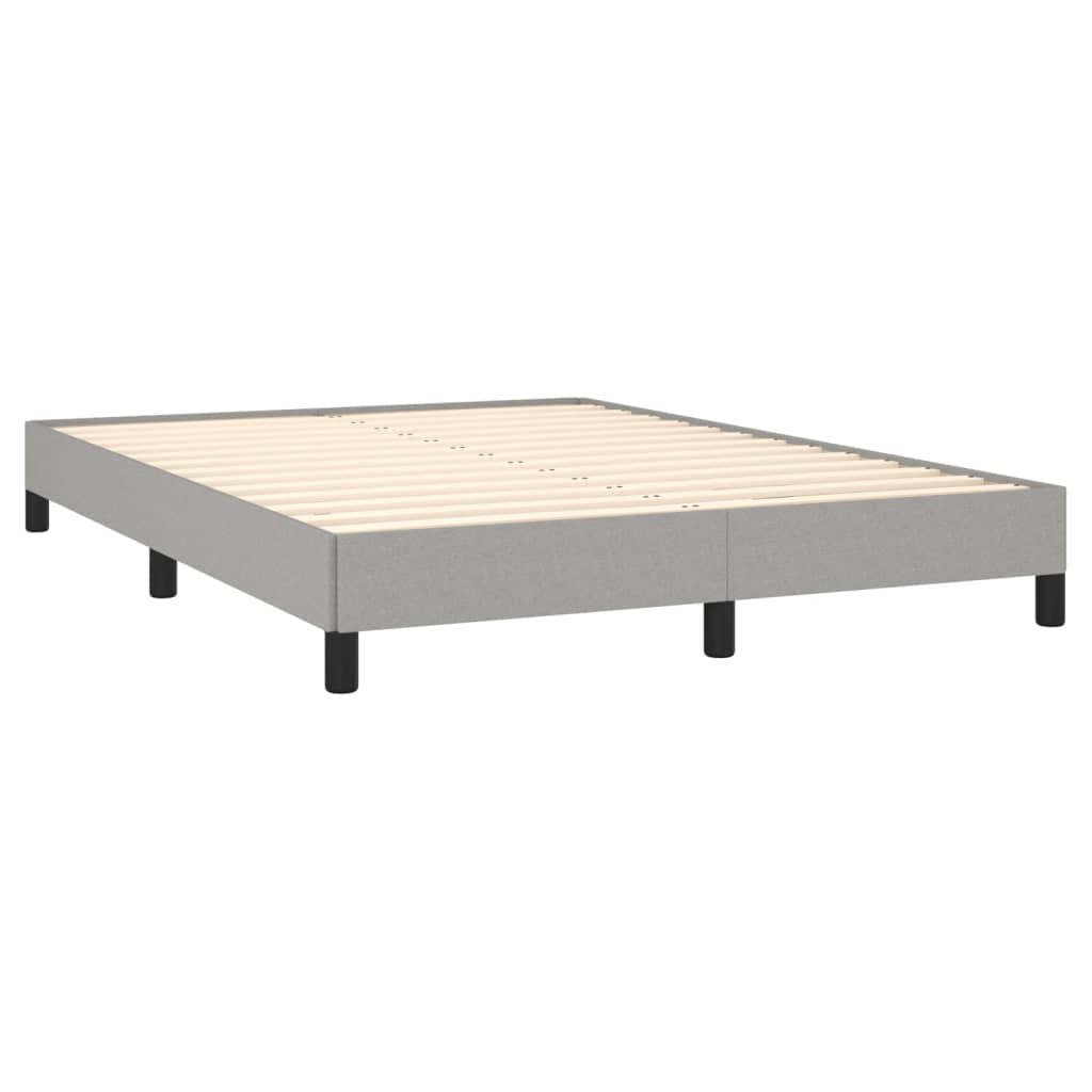 Cadre de lit sans matelas gris clair 140 x 200 cm tissu - 4