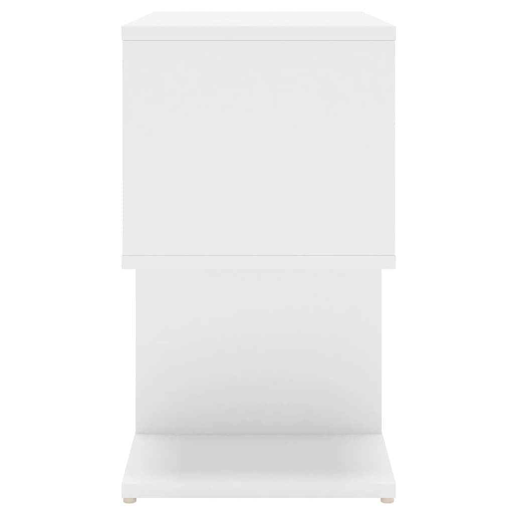 vidaXL Table de chevet blanc 50x30x51,5 cm bois d'ingénierie - 5