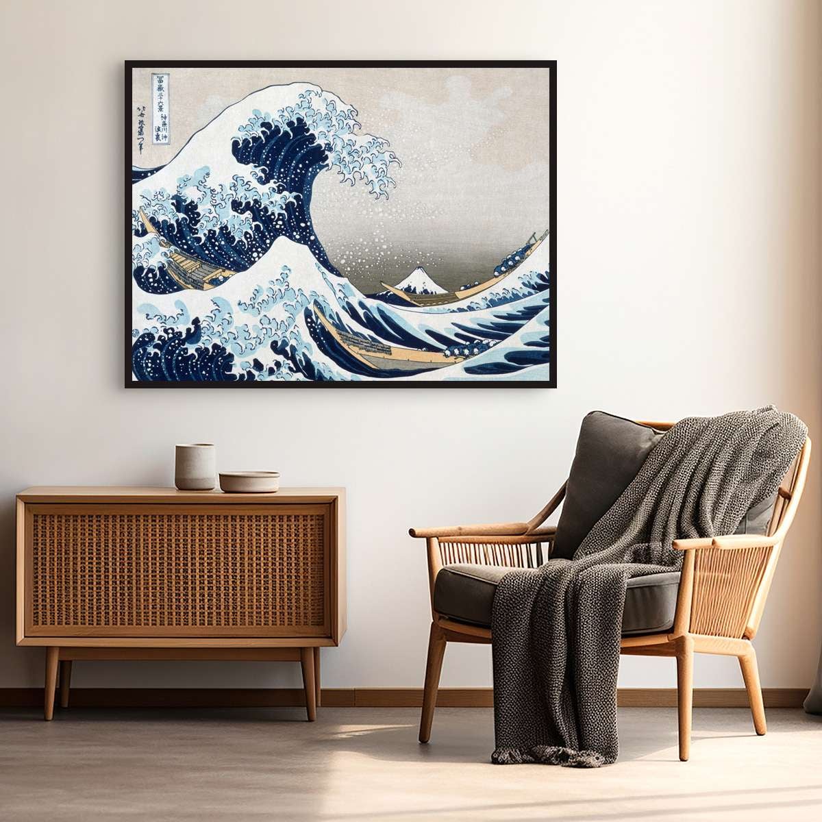 Affiche Hokusai, La Vague de Kanagawa (impression papier, 40x30 cm, sans cadre) - 2