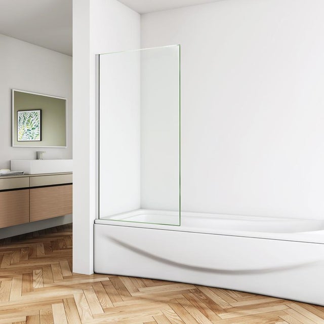 Océan Pare-baignoire 40x130cm Écran Fixé En Verre Anti-calcaire