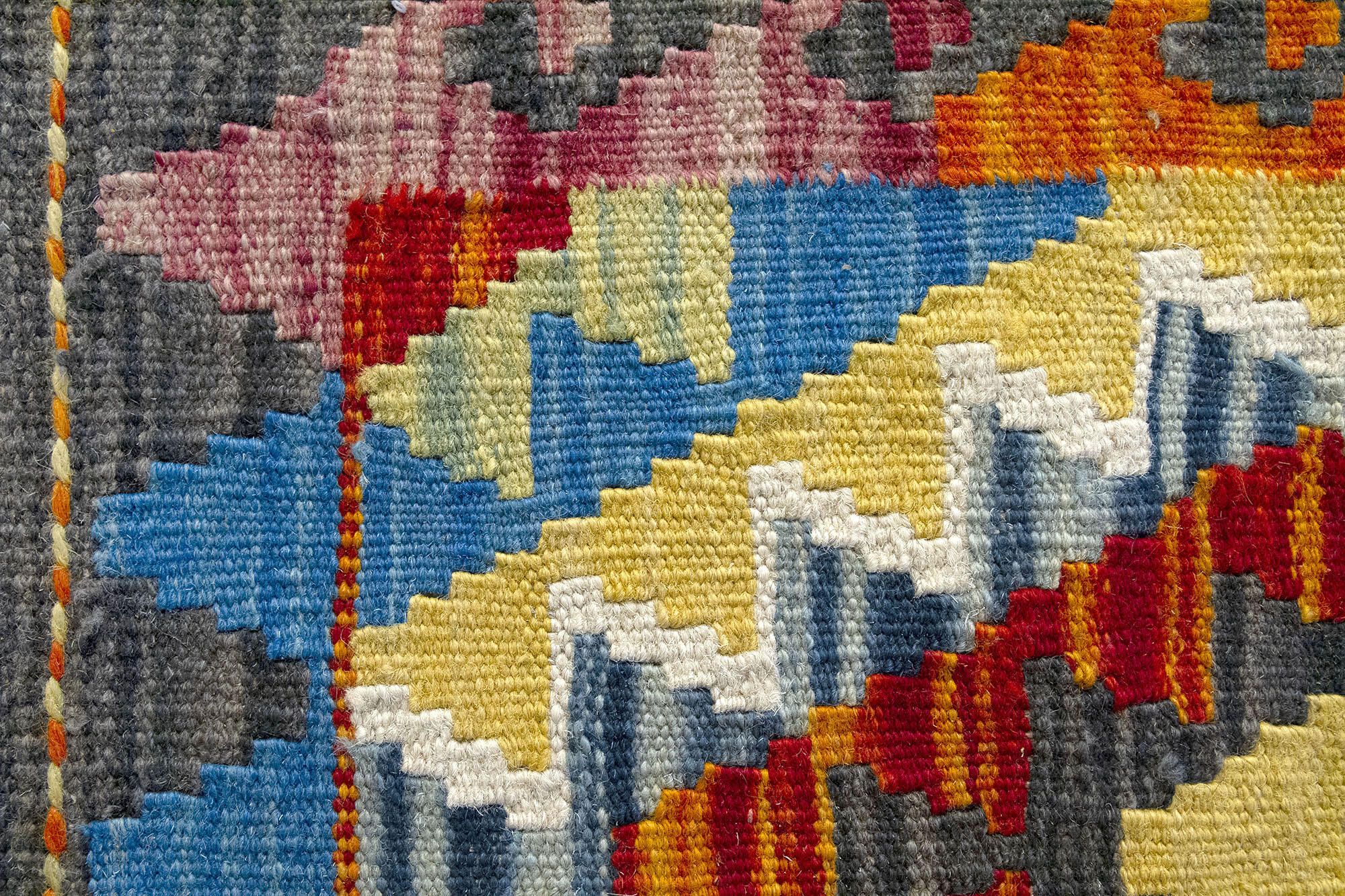 Tapete de lã Kilim Herat multicolor retangular 40x60cm - 4