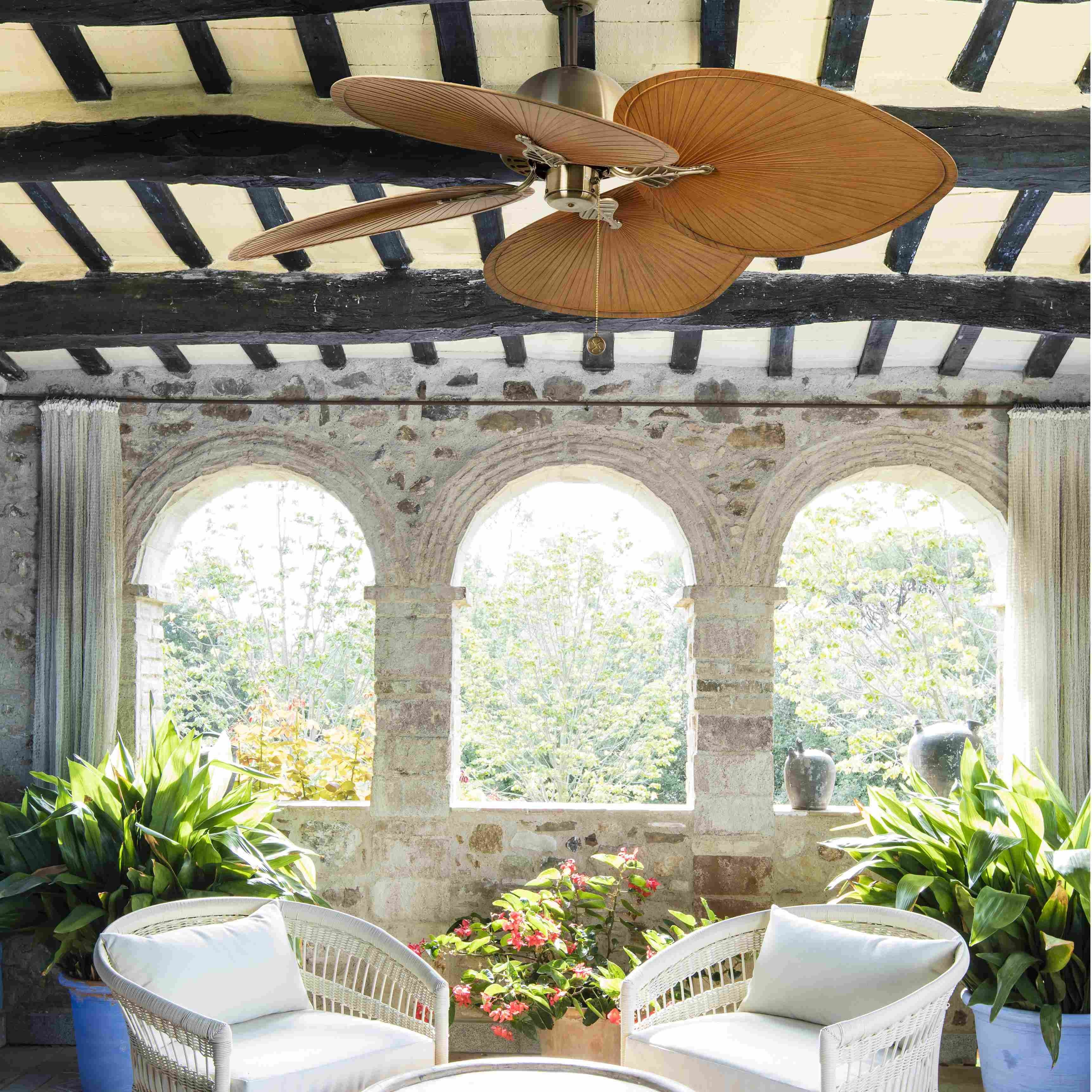 Ventilateur de plafond tropical marron clair 130 Cm FARO CUBA 33352B - 8