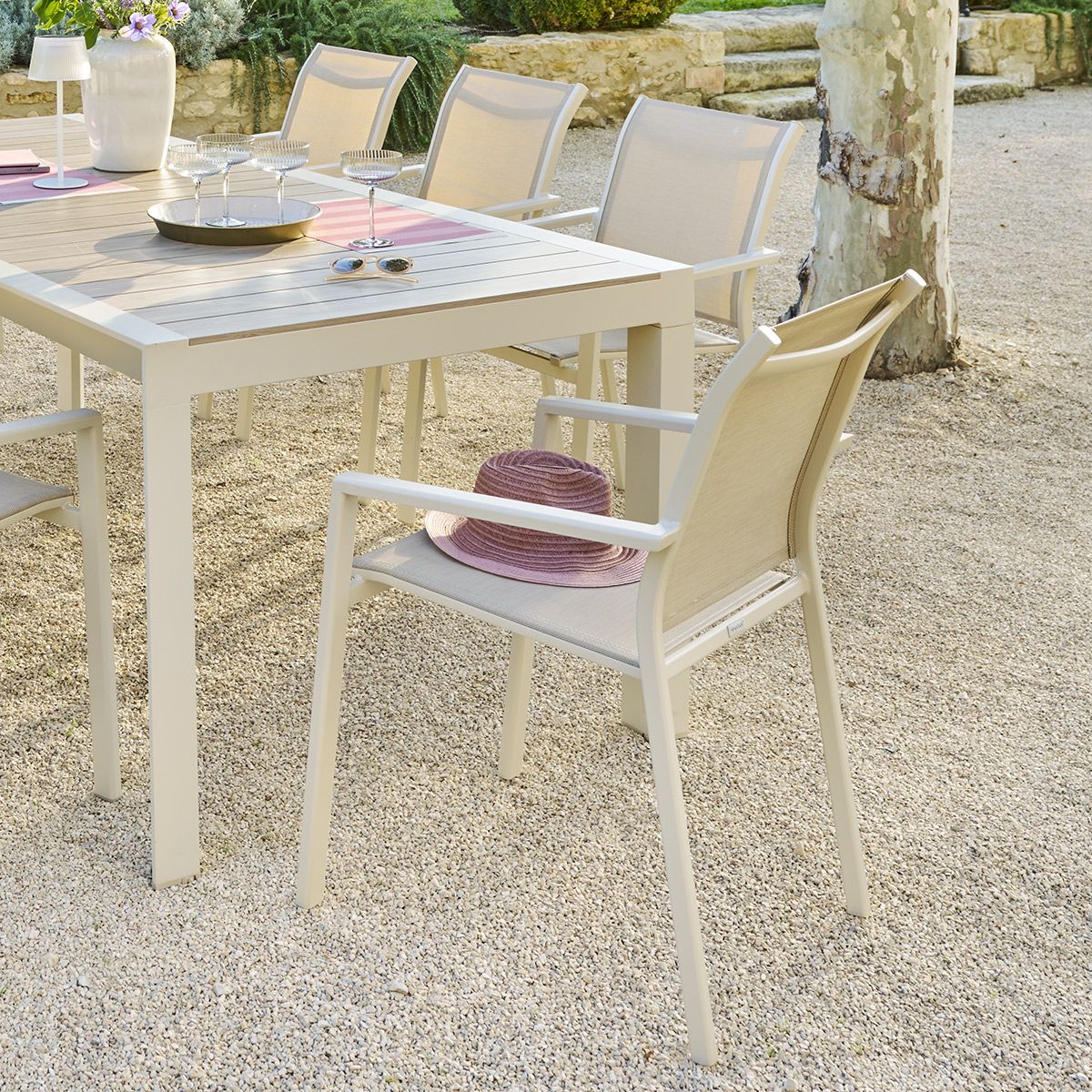 Fauteuil de jardin empilable 