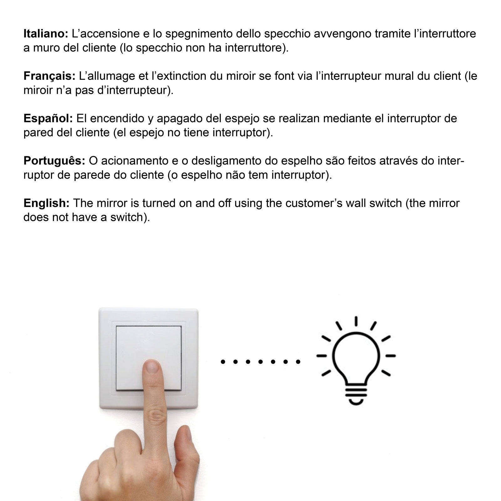 DIFFUSION - Espelho de borda polida 80X60 cm com retroiluminação LED perimetral - 6