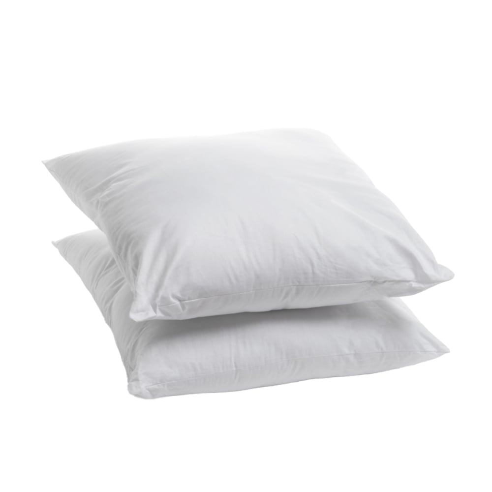 Oreillers 60x60cm Lot De 2 - Plumes Et Duvet, Housse Coton, Certifiés Öko-Tex - Pour Lit Ou Canapé