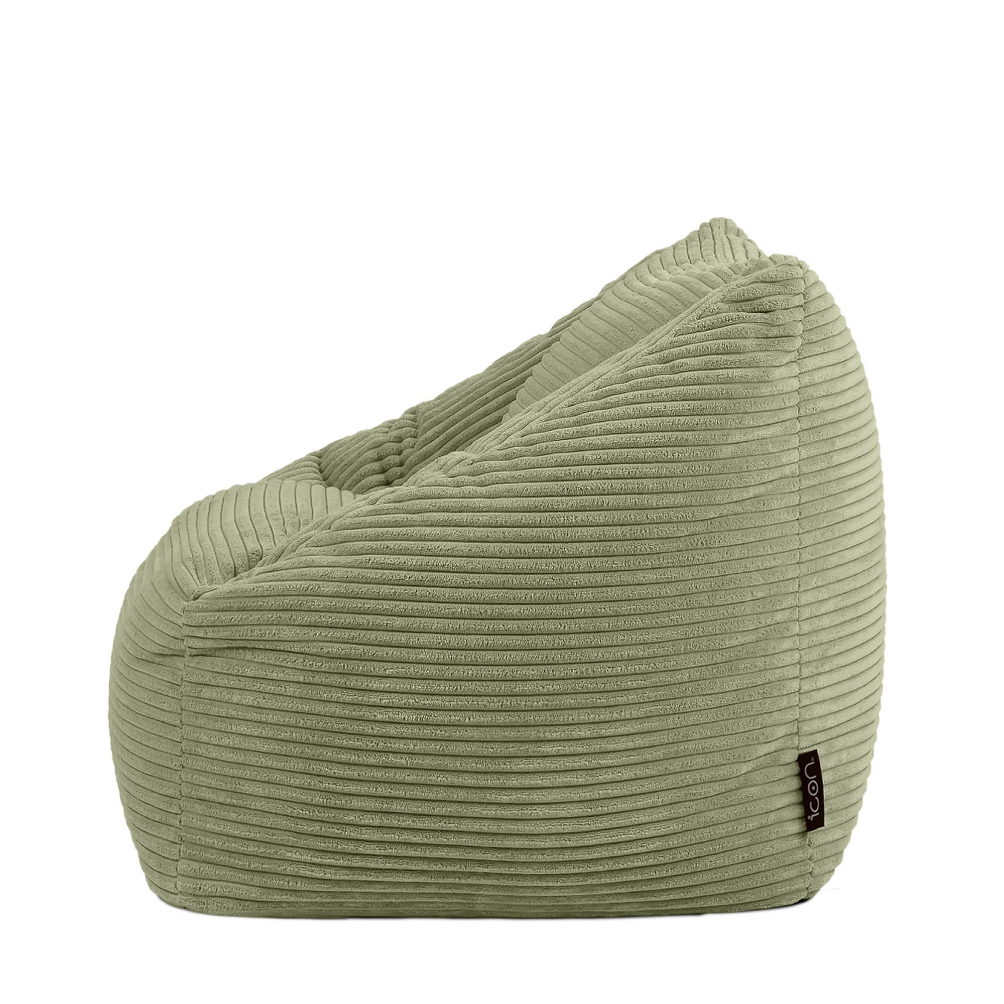 Pouf fauteuil enfant Icon velours côtelé vert sauge, chambre, salon, 55x55xcm Oeko-Tex® - 5