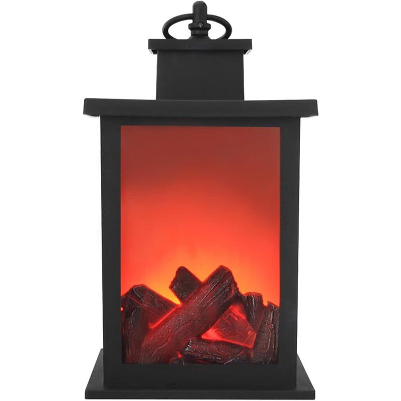 Sztuczna lampa kominkowa - z uchwytem do zawieszenia - przenośna, zasilana bateriami - dekoracja LED wrażliwa na dotyk, 25 x 14 x 14 cm