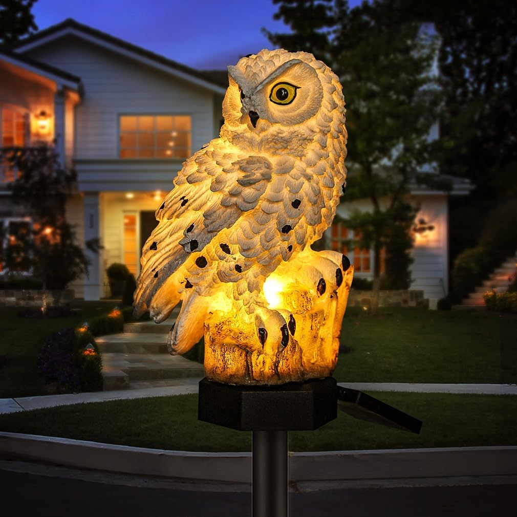 Campanelli A Vento Solari LED A Forma Di Gufo – Luce Notturna Colorata Per Giardino, Sensore Automatico, Impermeabile IP44