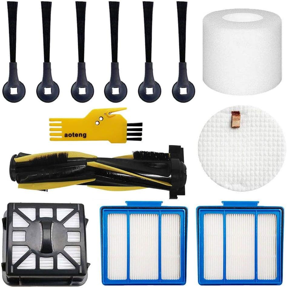 Kit Ricambi Per Robot Aspirapolvere Shark IQ R101AE RV1001AE – Spazzole, Filtri (blu/neri) E Spazzole Laterali - 2