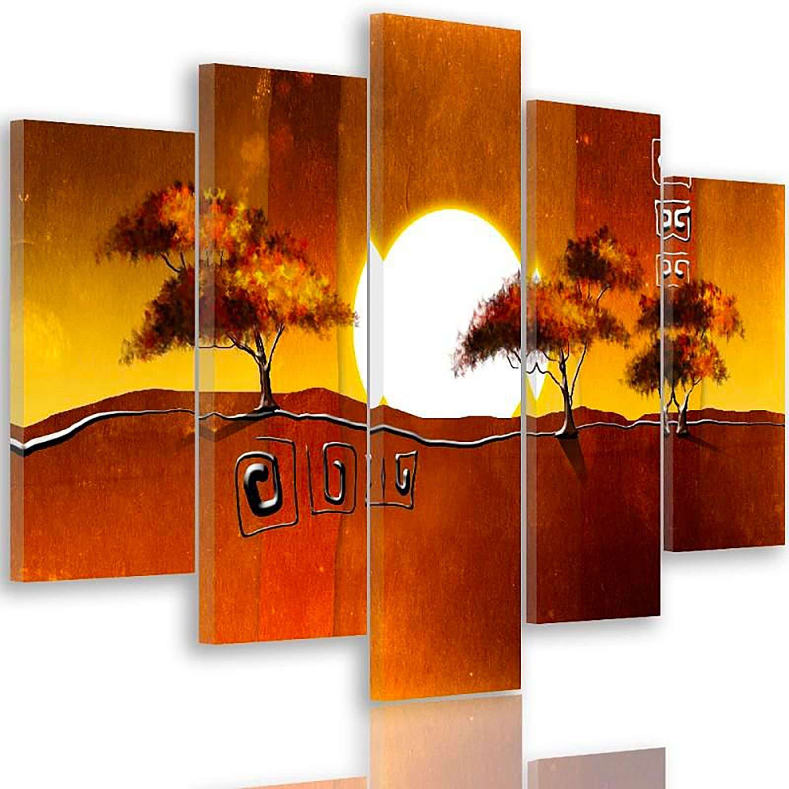 Tableau arbres au levier du soleil - 250 x 120 cm - 2