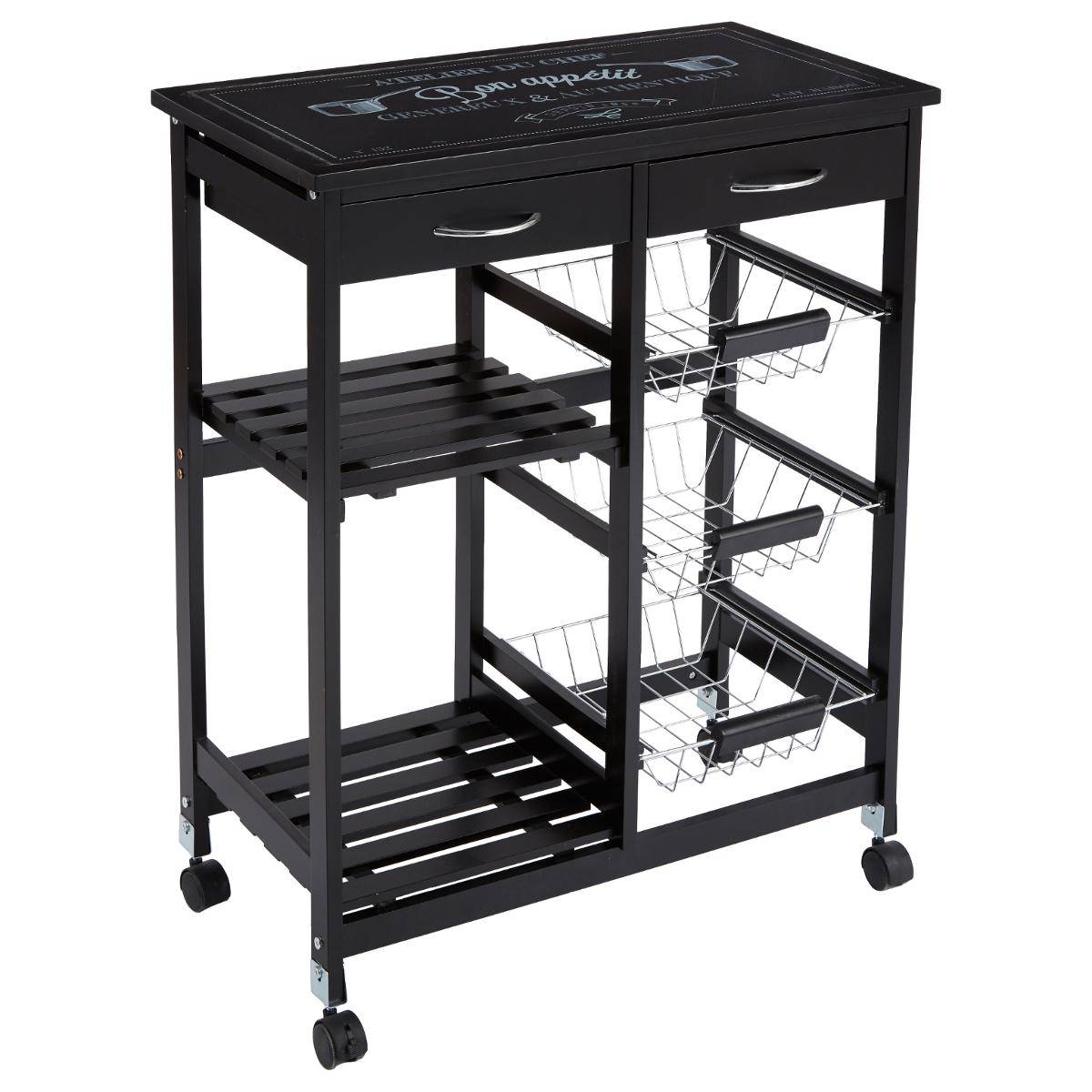 5Five Simply Smart 5Five, Carrello Gustaf Su Rotelle, 5 Livelli, Nero , Leroy Merlin