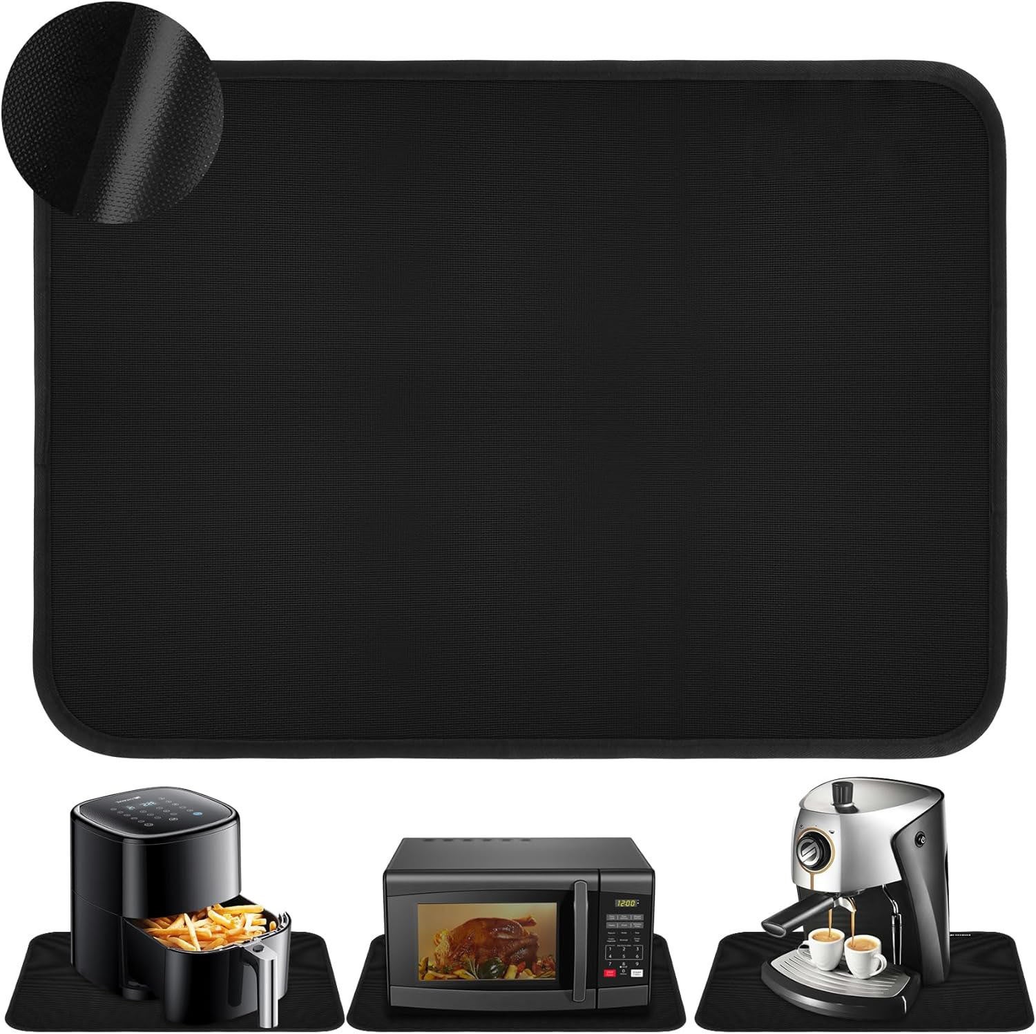 Mata żaroodporna 40 x 60 cm do frytkownicy powietrznej, mata żaroodporna, mata izolacyjna z funkcją przesuwania do frytkownicy powietrznej