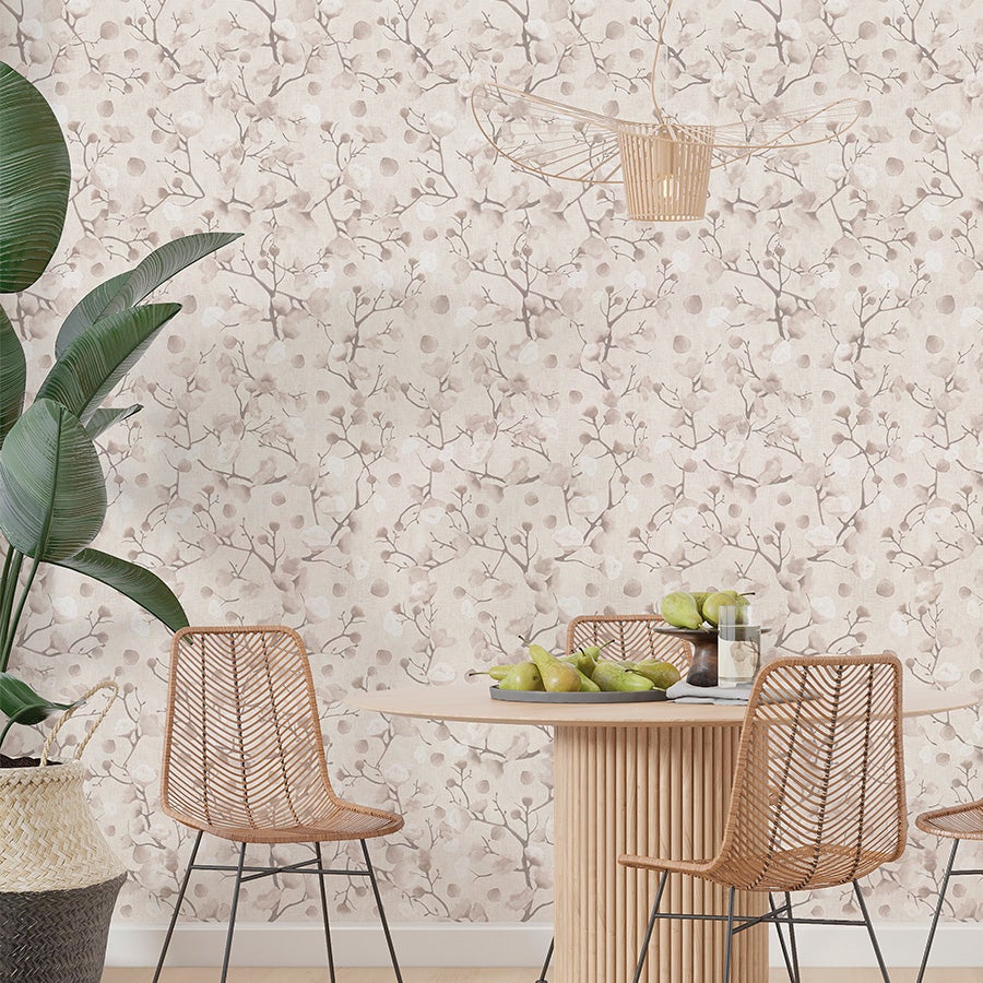 Papel de parede autoadesivo vinílico Rama Rosa. Impermeável. Ideal para cozinhas e banheiros. Fácil de aplicar e limpar. 65 x 280 cm - 2