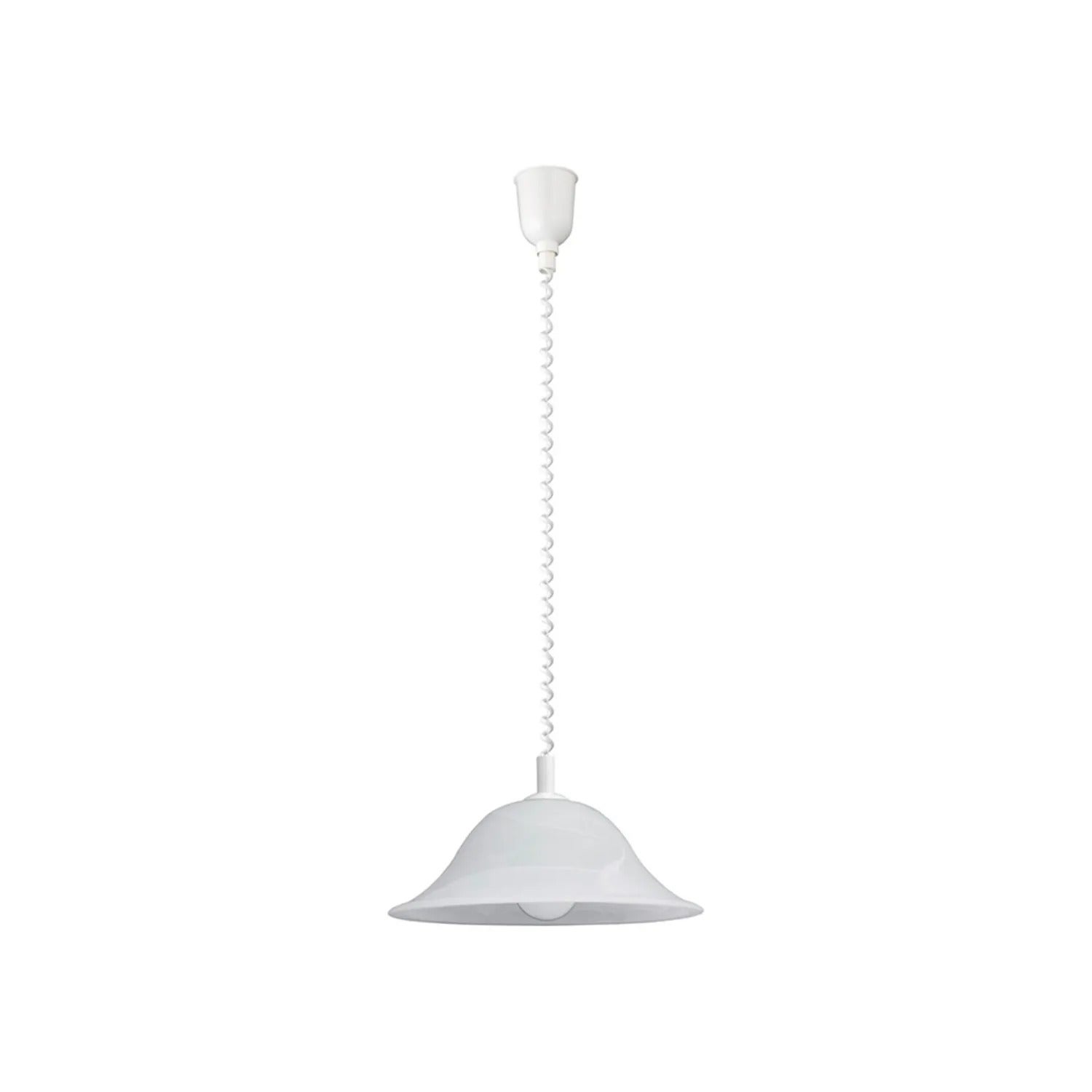 Lampa wisząca Alabastro białe szkło alabastrowe 1xE27x40W tworzywo sztuczne wym:120x42x42cm IP20 Rabalux