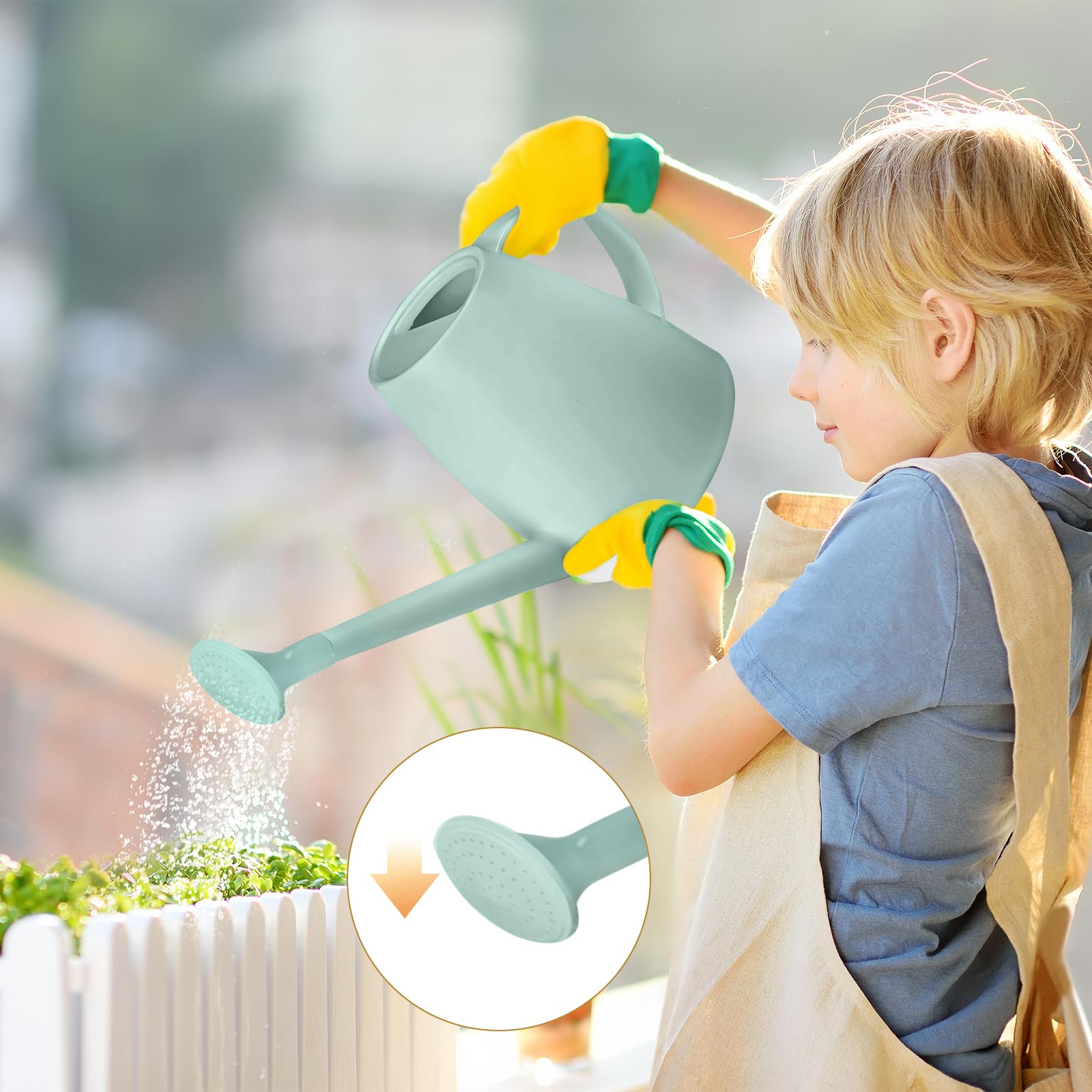 Outils jardinage, arrosoirs, arroseurs de jardin, distributeurs d'eau portables à long tube, convient aux plantes vertes d'intérieur 2pc(vert menthe) - 3