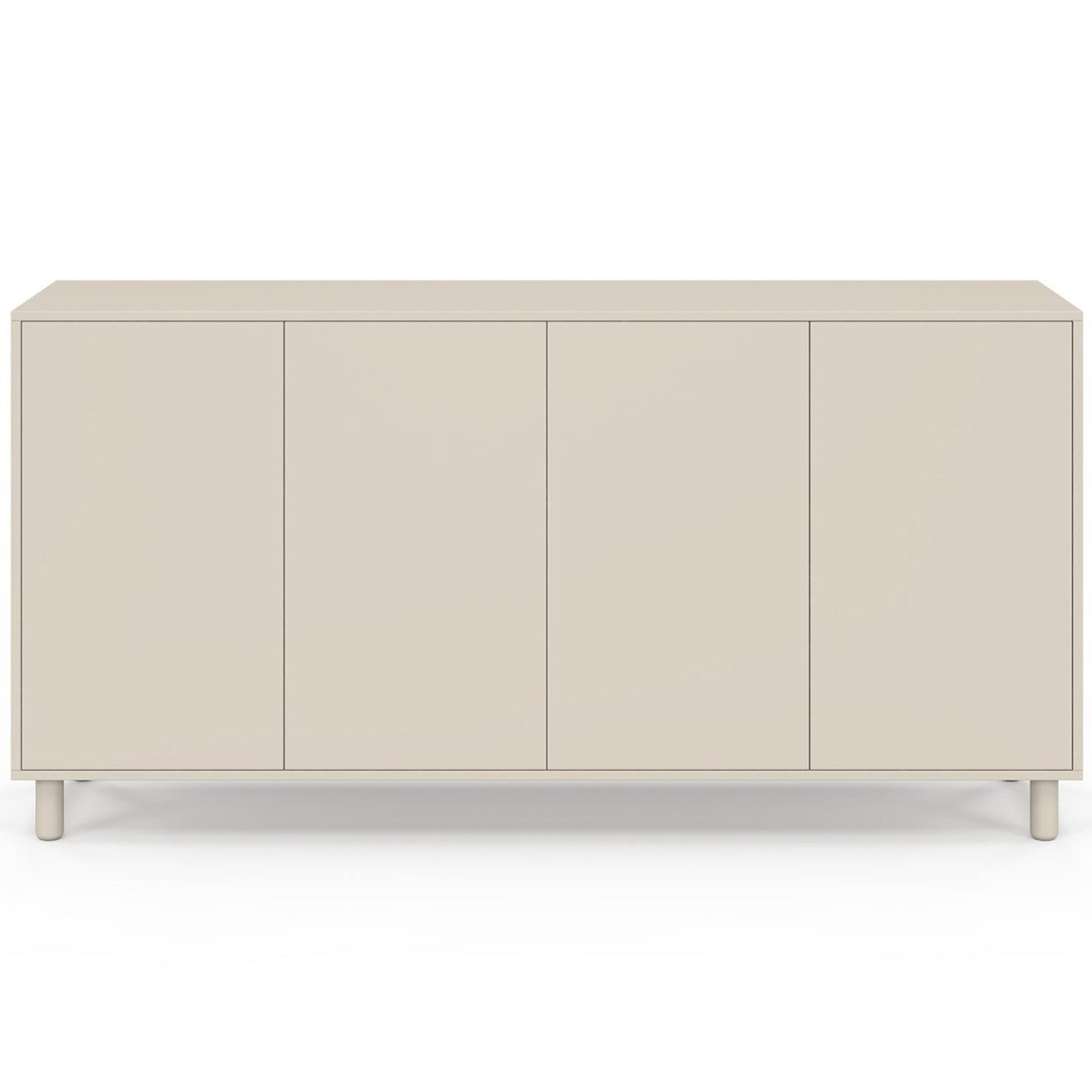 Buffet 160 cm BERTILLE 4 portes bois coloris beige - 3