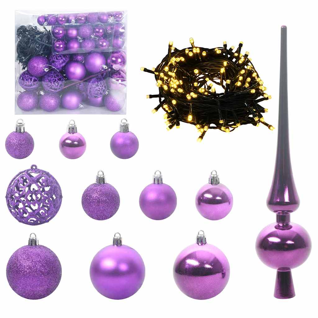 vidaXL Sapin de Noël avec 300 LED avec support Vert 180 cm PE - 6